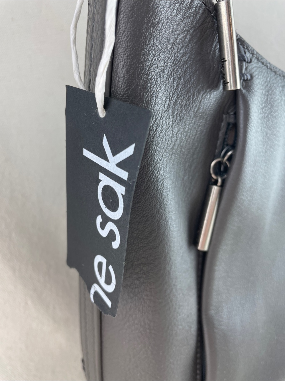 NWT the sak Gray Leather Shoulder Bag - Picture 2 of 12